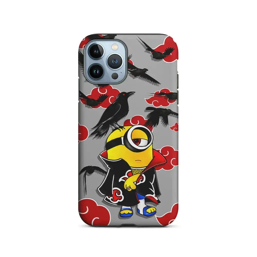 Minions Itachi Mode On iPhone 15 Pro Max Case-2 in 1 Tough Case-Xtracase