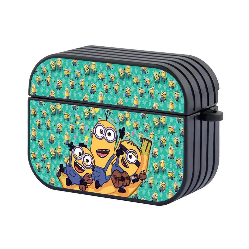 Minions Slide Together with Bananas Hard Plastic Case Cover For Apple Airpods Pro 3-Xtracase