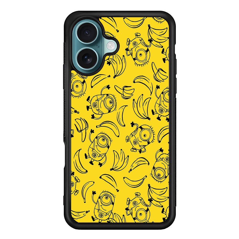 Minions and Banana Yellow iPhone 16 Plus Case - Xtracase