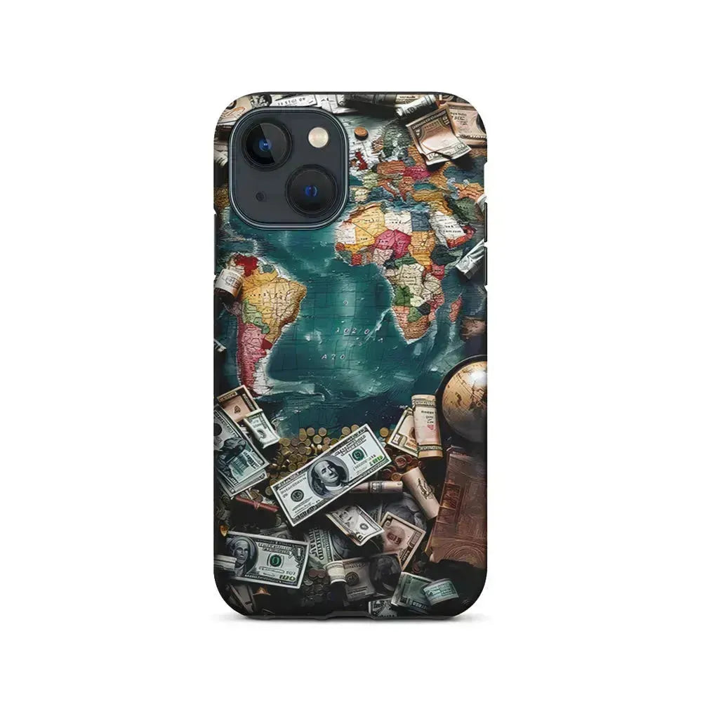 Money on The Map Travel iPhone 13 Mini Case-2 in 1 Tough Case-Xtracase