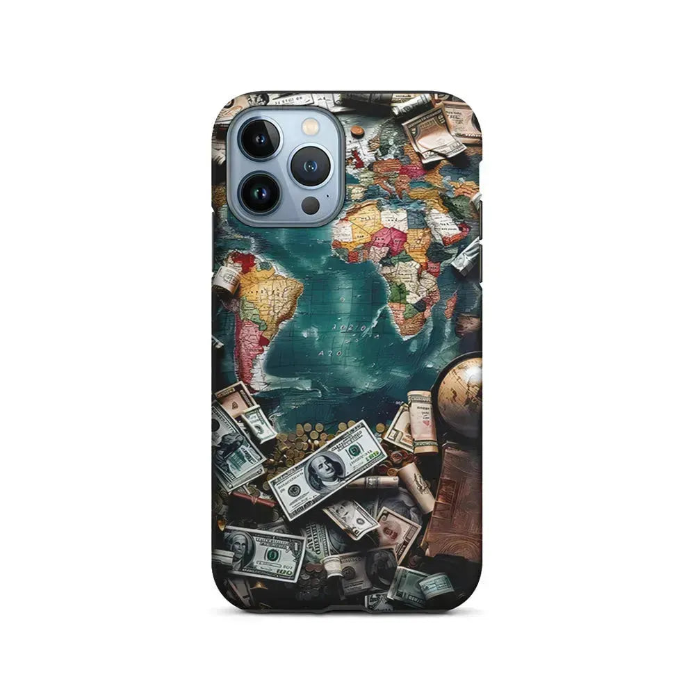 Money on The Map Travel iPhone 15 Pro Max Case-2 in 1 Tough Case-Xtracase