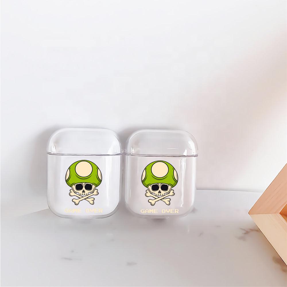 Mushroom Game Over Apple Airpods Clear Case-Xtracase