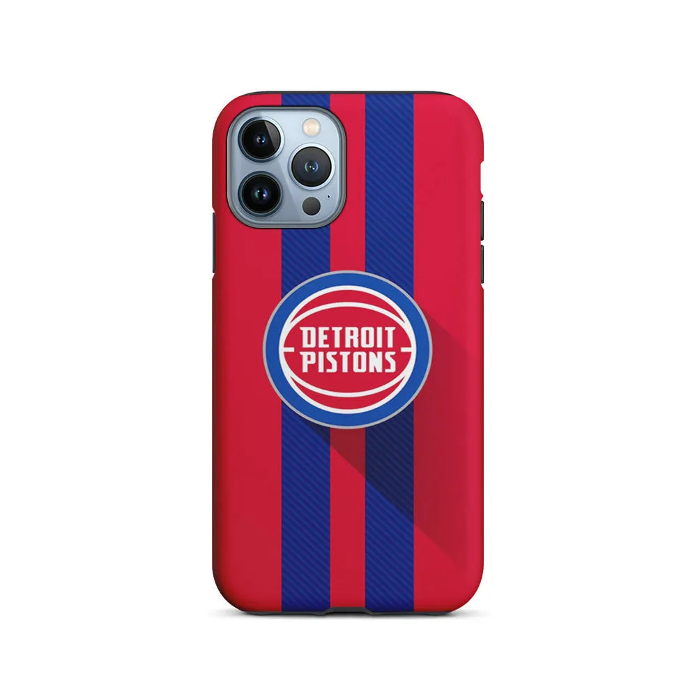 NBA Detroit Pistons Victory Ball iPhone 13 Pro Max Case-2 in 1 Tough Case-Xtracase
