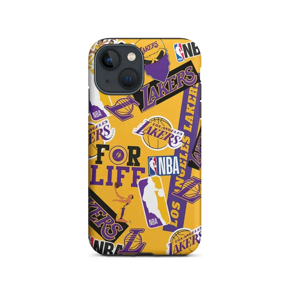 NBA Los Angeles Lakers Pride iPhone 13 Mini Case-2 in 1 Tough Case-Xtracase