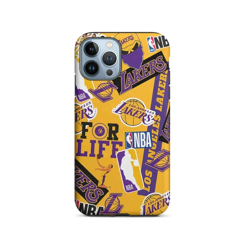 NBA Los Angeles Lakers Pride iPhone 15 Pro Max Case-2 in 1 Tough Case-Xtracase