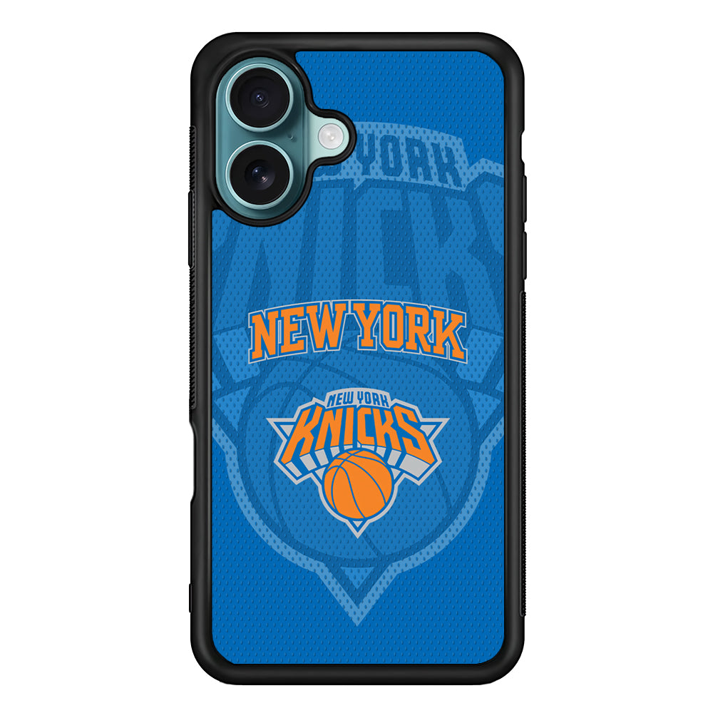 NBA New York Knicks Blue Patern iPhone 16 Case - Xtracase