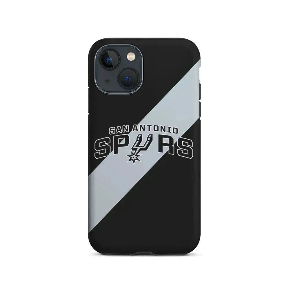 NBA San Antonio Spurs Stripe iPhone 13 Mini Case-2 in 1 Tough Case-Xtracase
