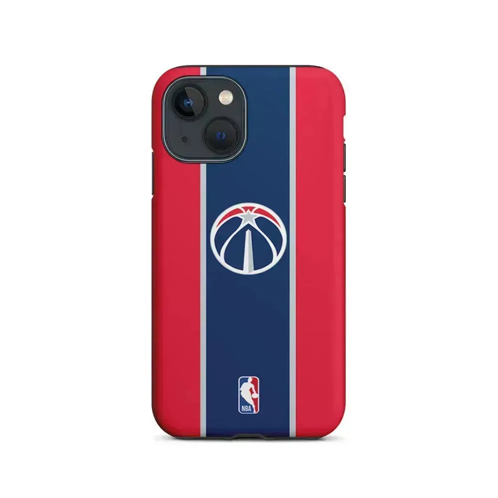 NBA Washington Wizards Stripe iPhone 13 Mini Case-2 in 1 Tough Case-Xtracase