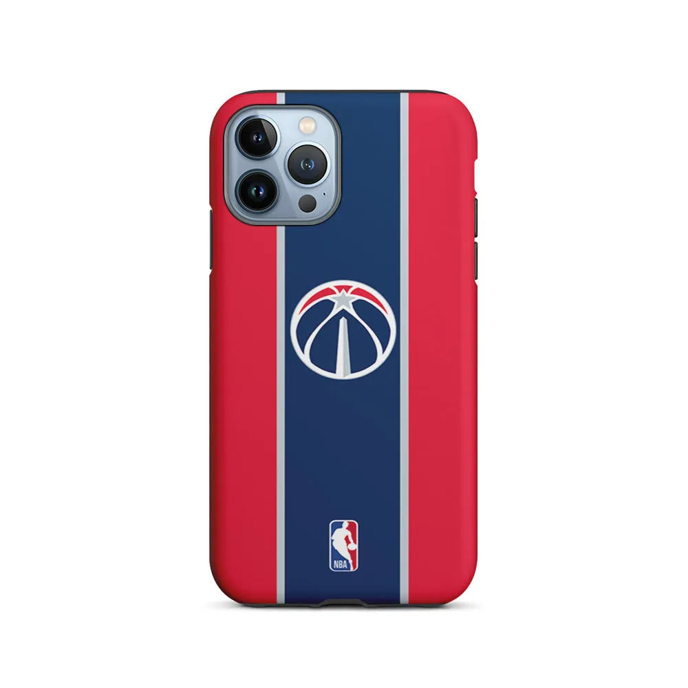 NBA Washington Wizards Stripe iPhone 13 Pro Case-2 in 1 Tough Case-Xtracase