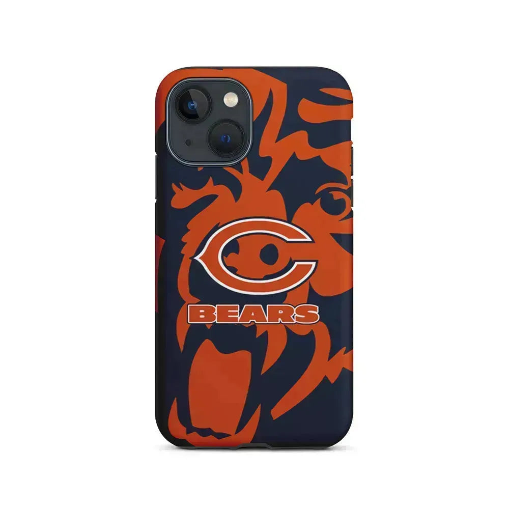 NFL Chicago Bears Scream Silhouette iPhone 13 Mini Case-2 in 1 Tough Case-Xtracase
