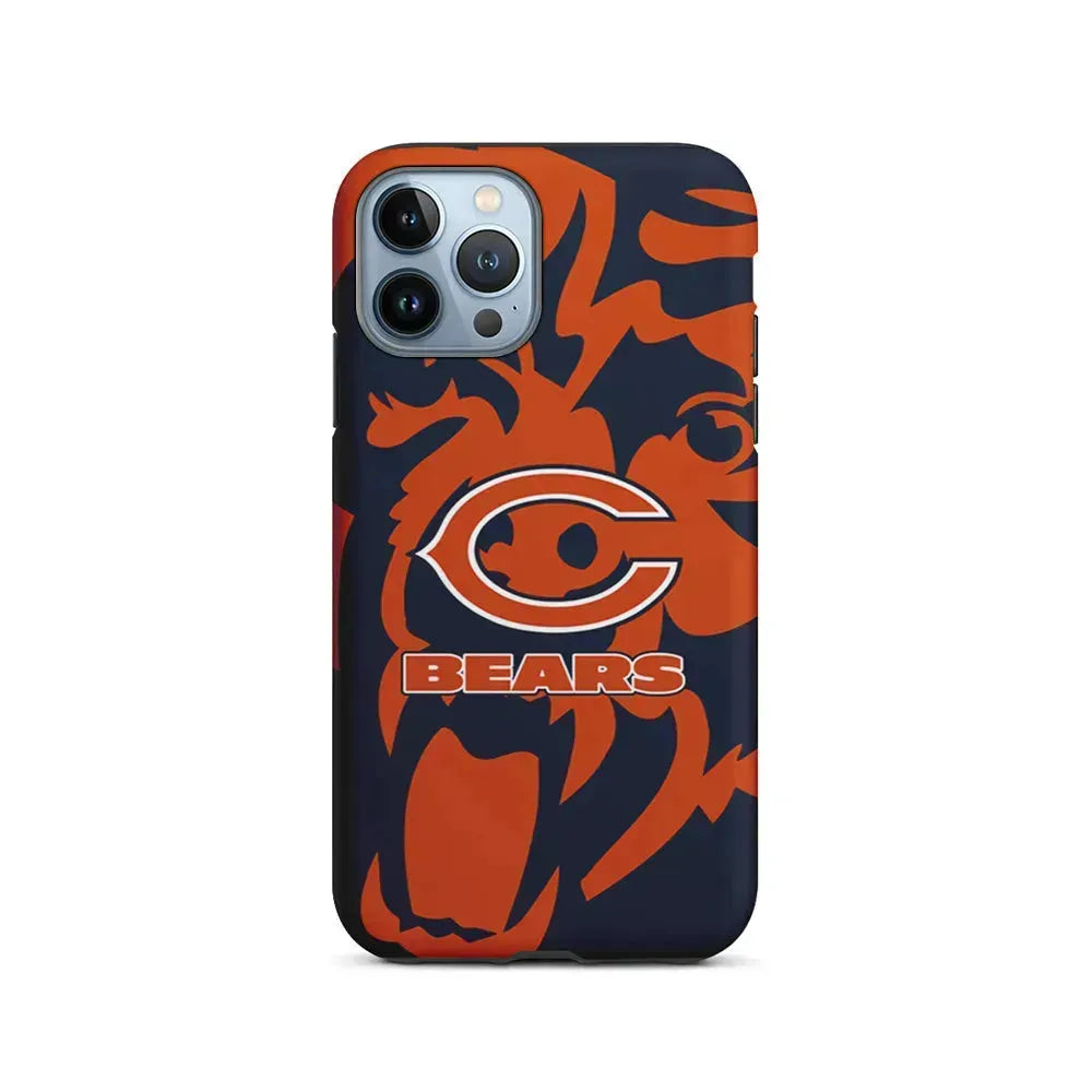 NFL Chicago Bears Scream Silhouette iPhone 15 Pro Max Case-2 in 1 Tough Case-Xtracase