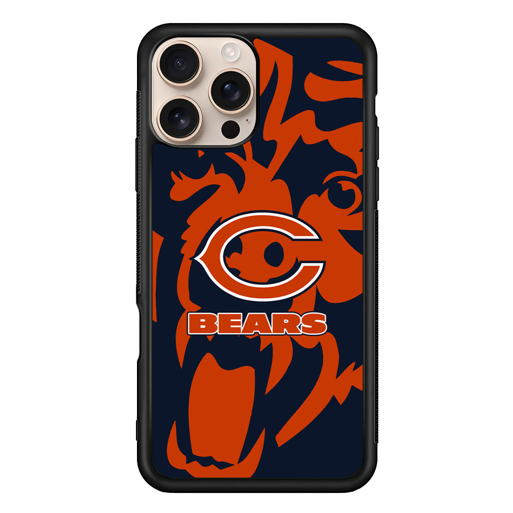 NFL Chicago Bears Scream Silhouette iPhone 16 Pro Max Case - iPhone 16 Pro Max