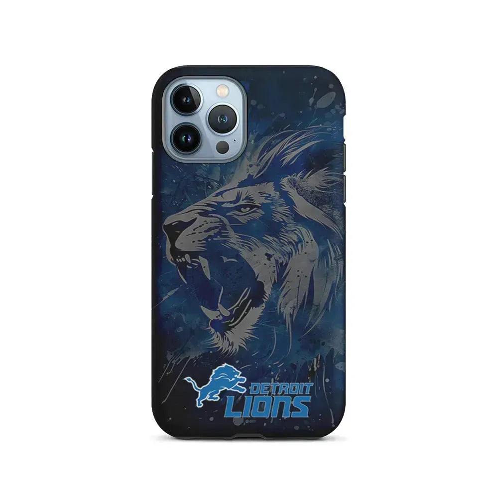 NFL Detroit Lions Roar iPhone 15 Pro Max Case-2 in 1 Tough Case-Xtracase