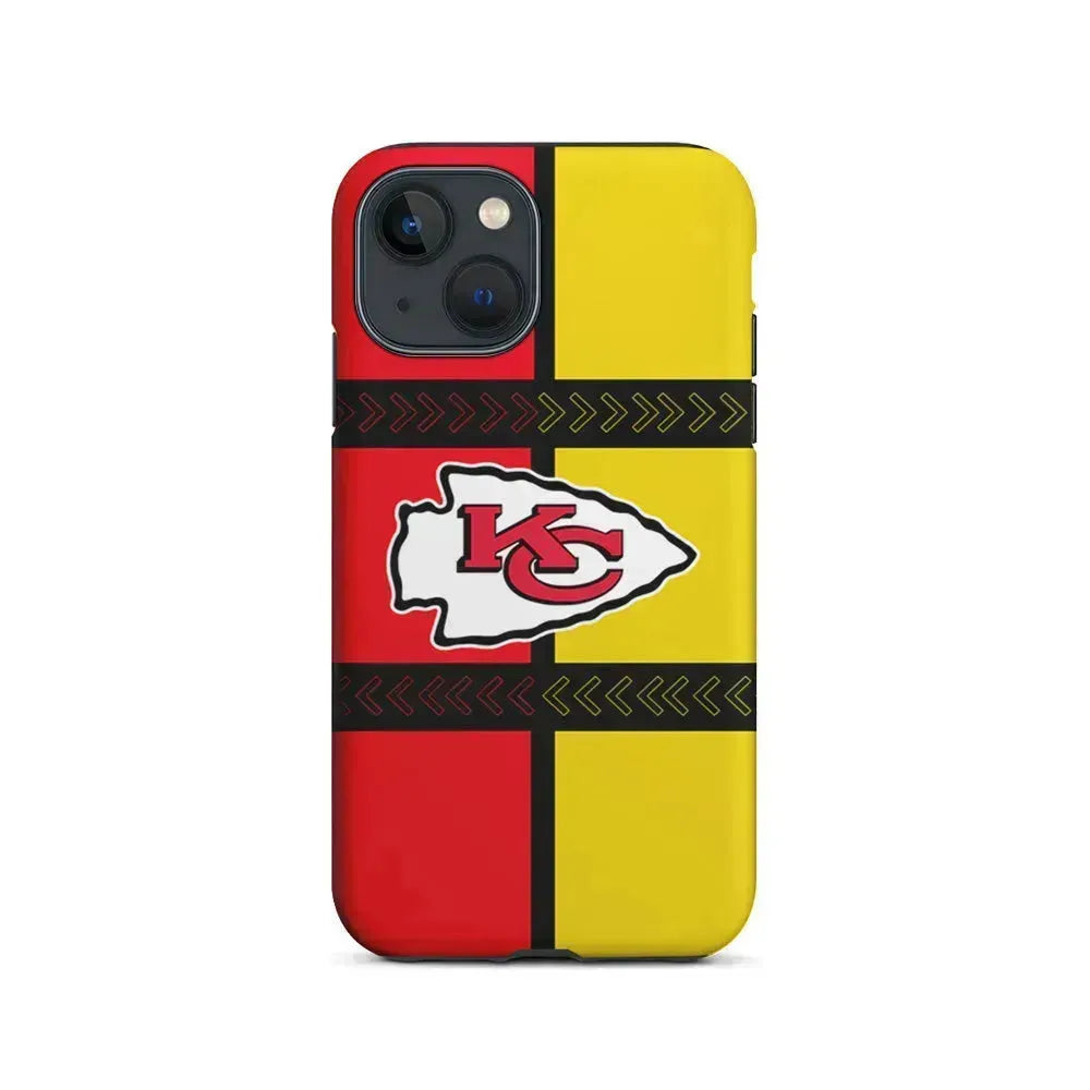 NFL Kansas City Chiefs Colorful iPhone 13 Mini Case-2 in 1 Tough Case-Xtracase