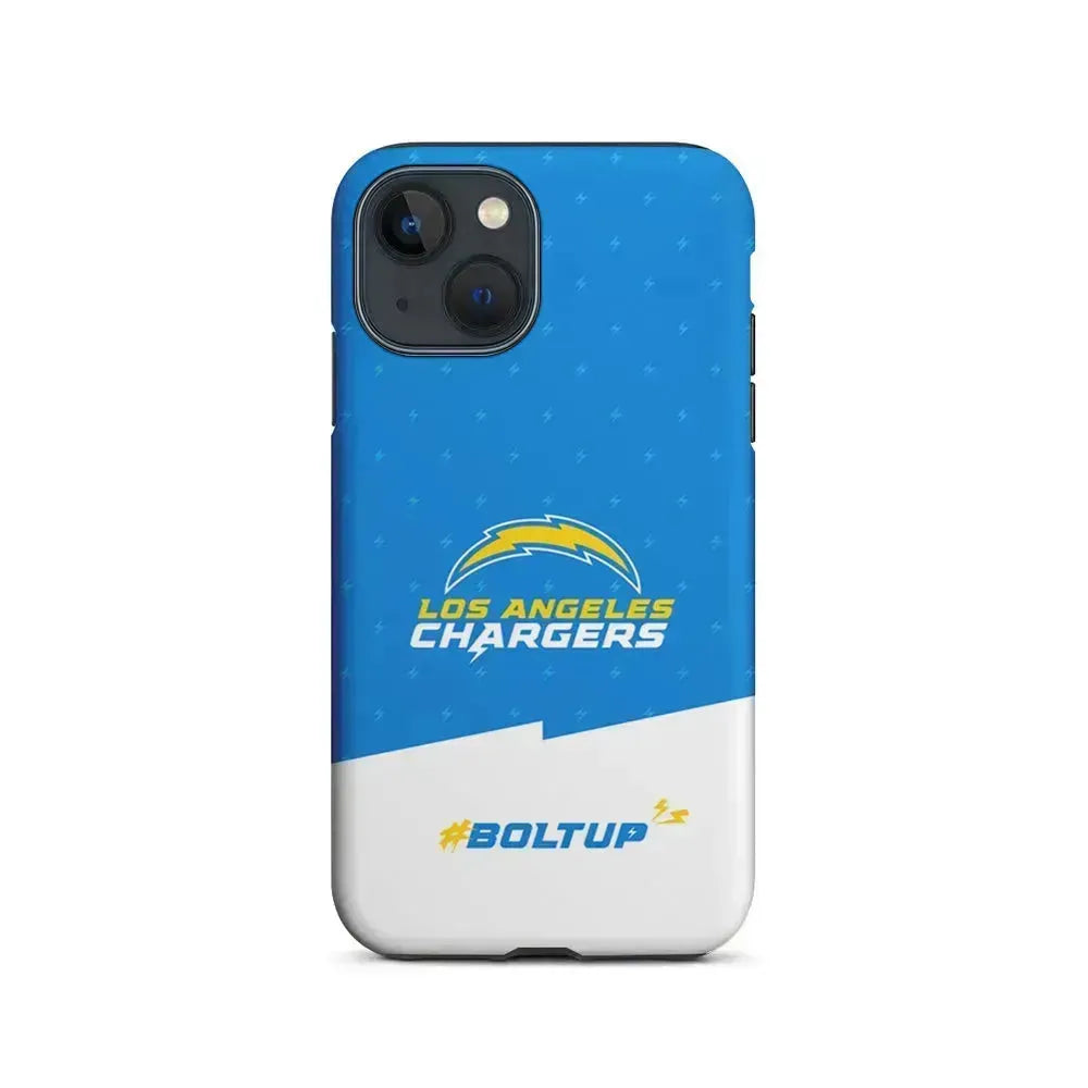 NFL Los Angeles Chargers Pattern iPhone 13 Mini Case-2 in 1 Tough Case-Xtracase
