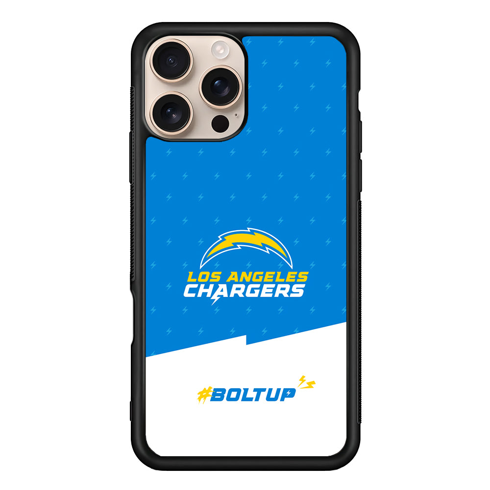 NFL Los Angeles Chargers Pattern iPhone 16 Pro Max Case - iPhone 16 Pro Max