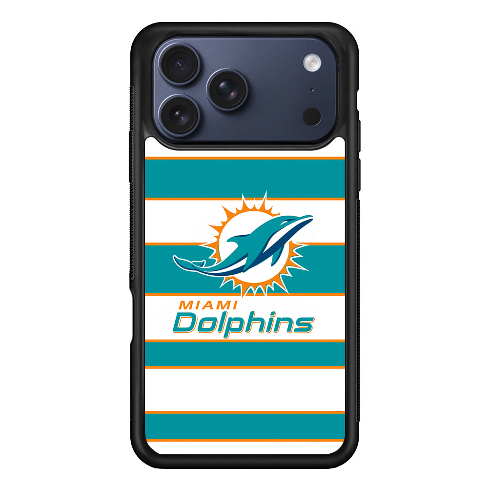 NFL Miami Dolphins White Stripe iPhone 17 Pro Case - Xtracase