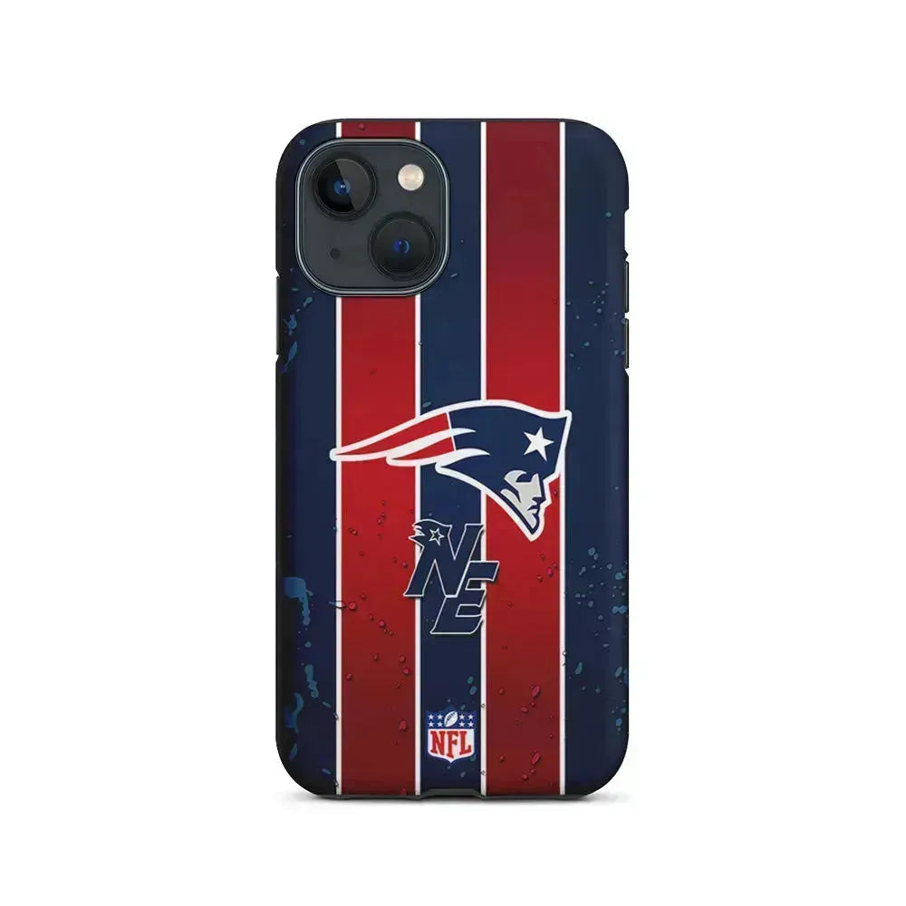 NFL New England Patriots Flag Line iPhone 13 Mini Case-2 in 1 Tough Case-Xtracase