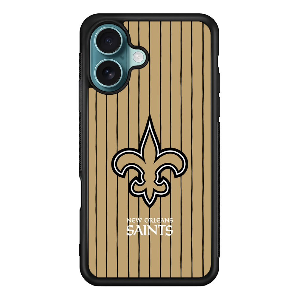 NFL New Orleans Saints Striped iPhone 16 Case - Xtracase