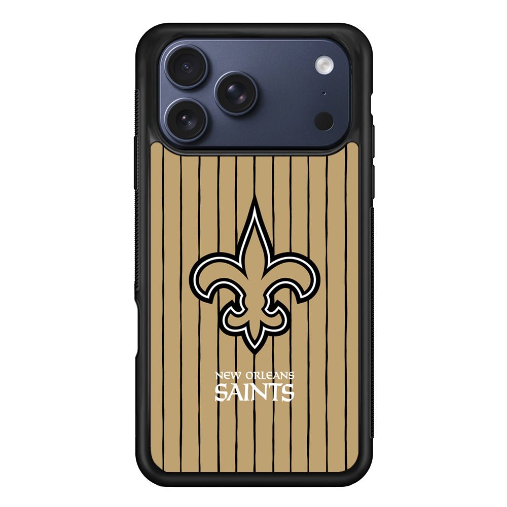 NFL New Orleans Saints Striped iPhone 17 Pro Max Case - Xtracase