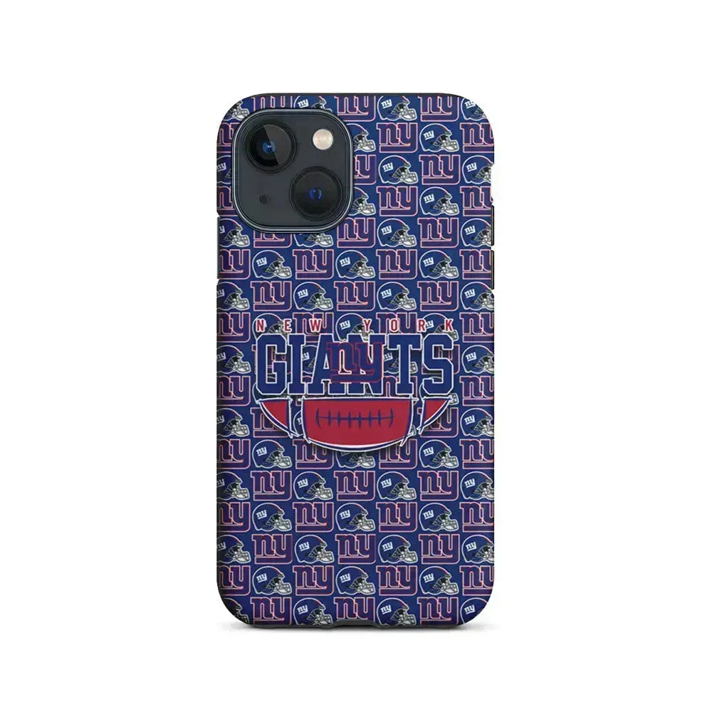 NFL New York Giants Wall Patern iPhone 13 Mini Case-2 in 1 Tough Case-Xtracase