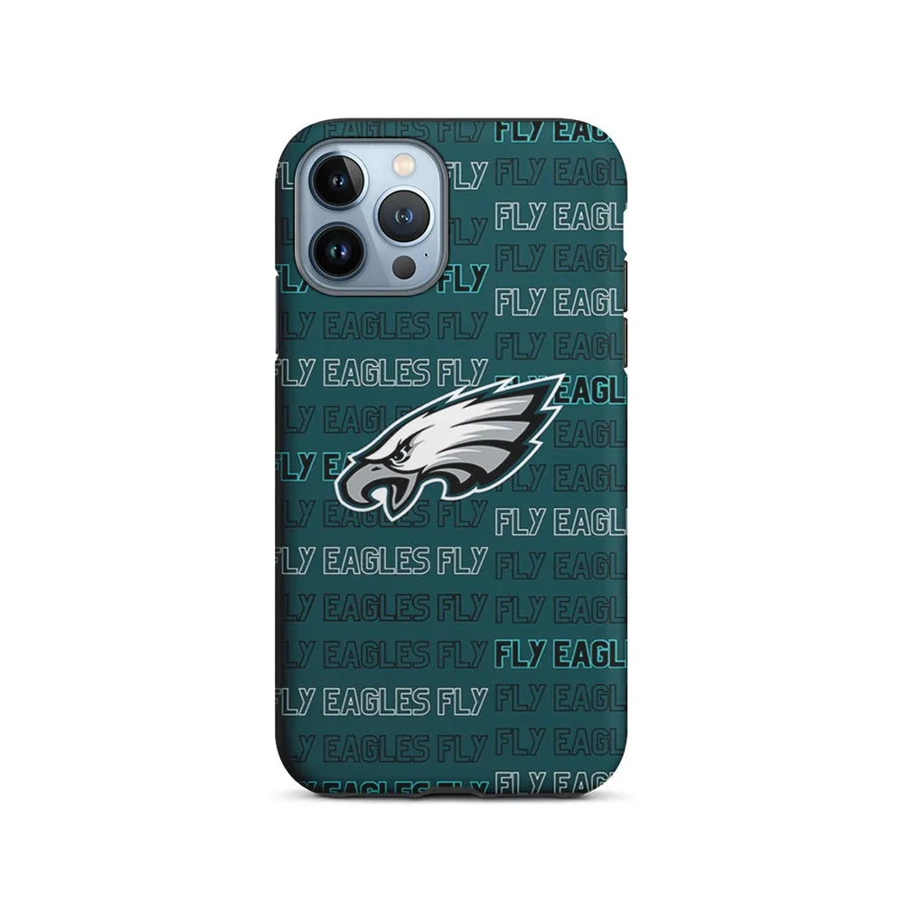NFL Philadelphia Eagles Fly iPhone 13 Pro Max Case-2 in 1 Tough Case-Xtracase