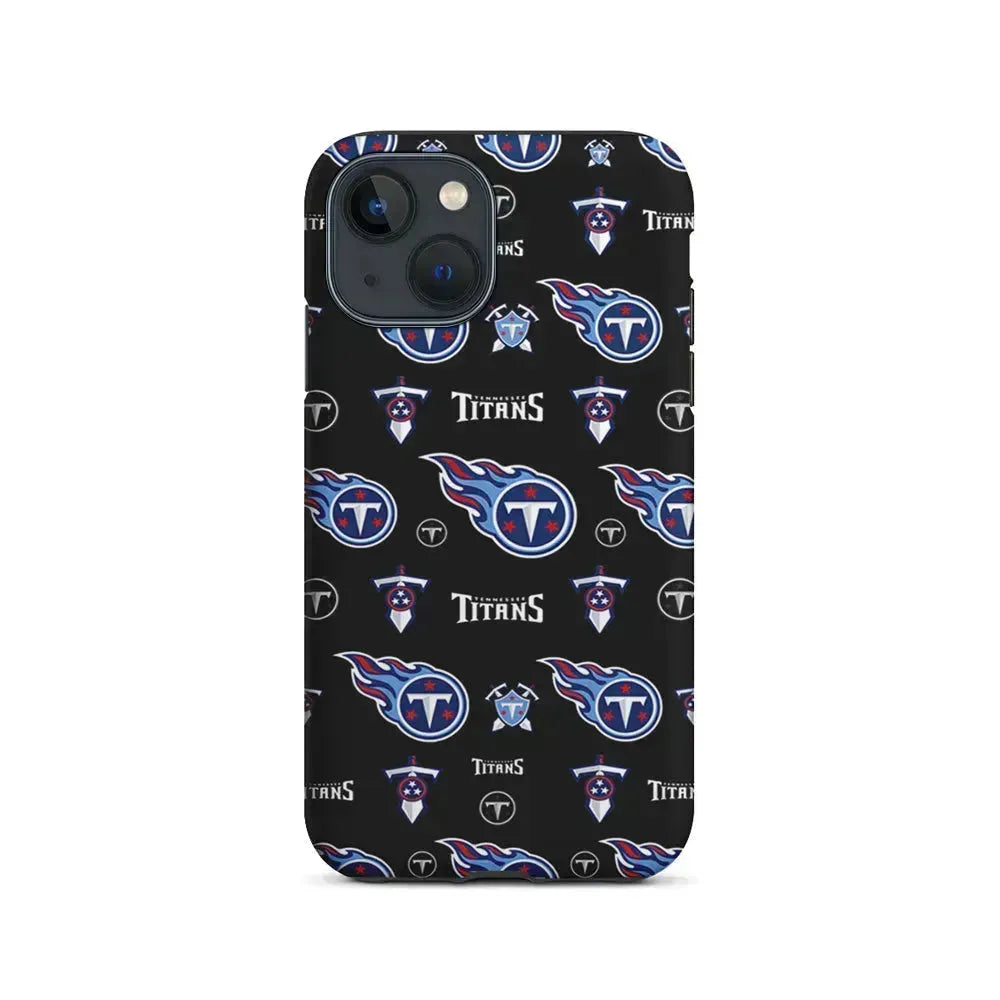 NFL Tennessee Titans Pattern iPhone 13 Mini Case-2 in 1 Tough Case-Xtracase