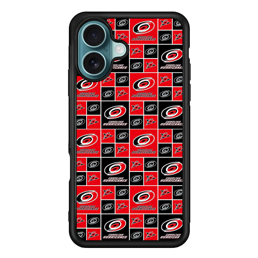 NHL Carolina Hurricanes Pattern iPhone 16 Case - Xtracase
