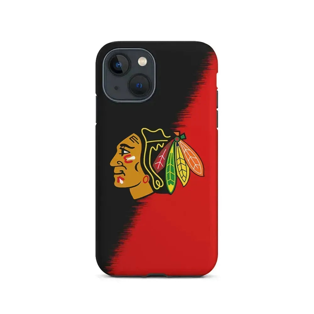 NHL Chicago Blackhawks Team iPhone 13 Mini Case-2 in 1 Tough Case-Xtracase