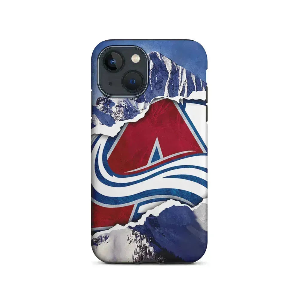 NHL Colorado Avalanche Mountains iPhone 13 Mini Case-2 in 1 Tough Case-Xtracase