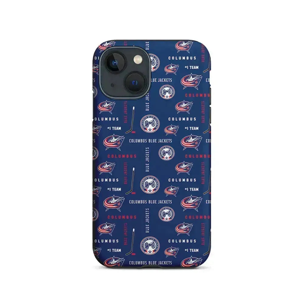 NHL Columbus Blue Jackets Design iPhone 13 Mini Case-2 in 1 Tough Case-Xtracase