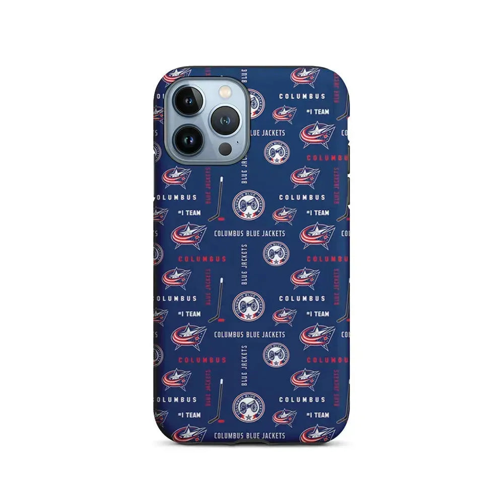 NHL Columbus Blue Jackets Design iPhone 15 Pro Max Case-2 in 1 Tough Case-Xtracase