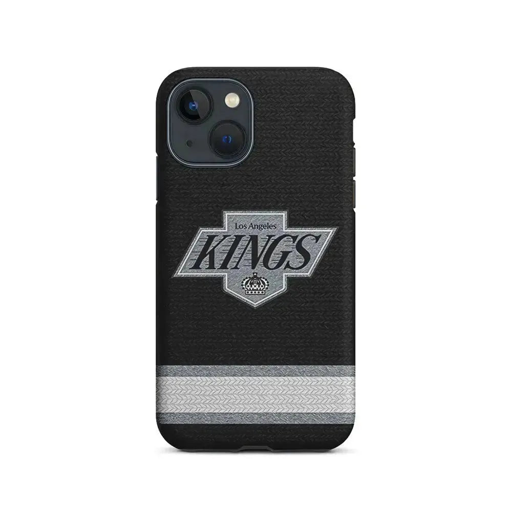 NHL Los Angeles Kings Pattern iPhone 13 Mini Case-2 in 1 Tough Case-Xtracase
