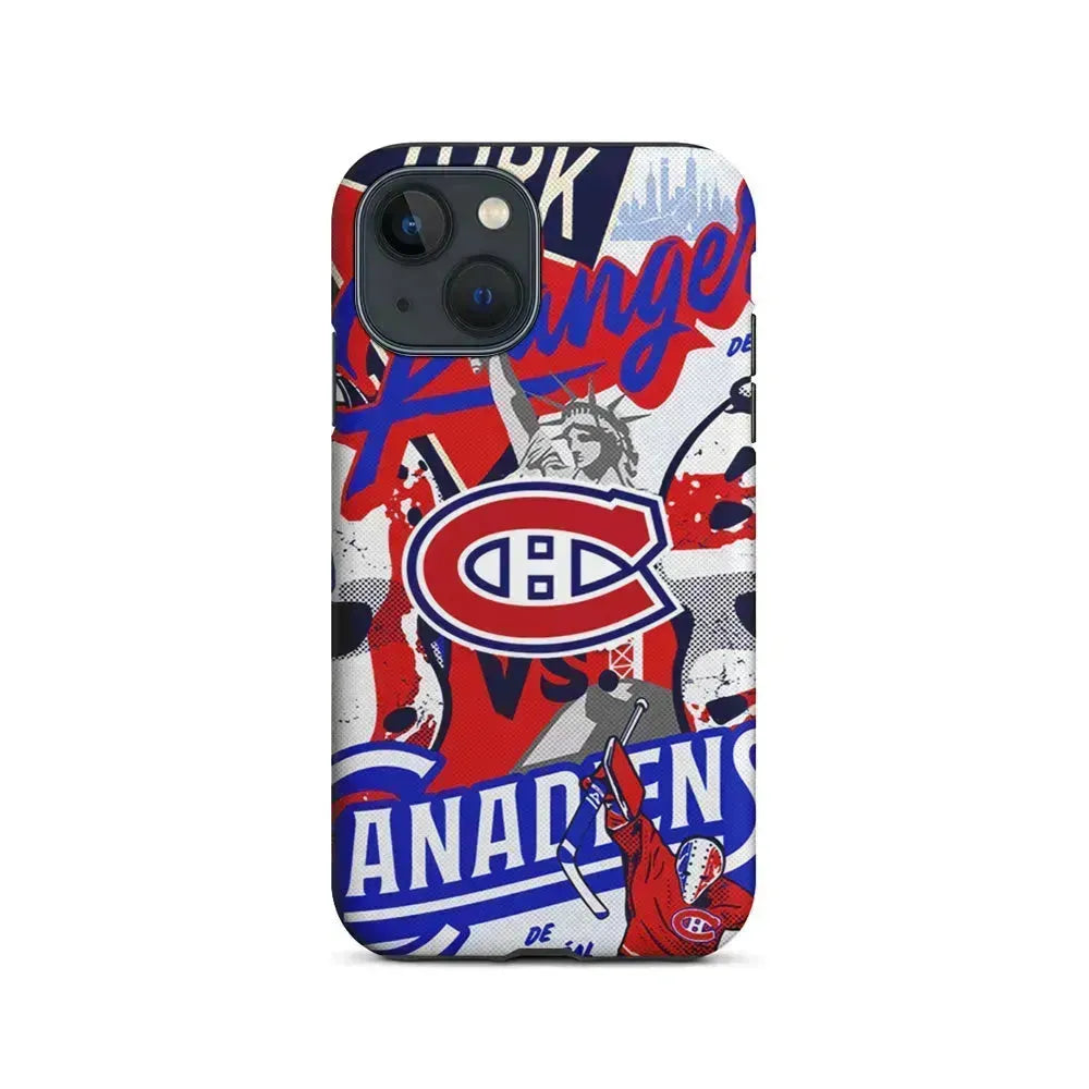 NHL Montreal Canadiens Rangers iPhone 13 Mini Case-2 in 1 Tough Case-Xtracase