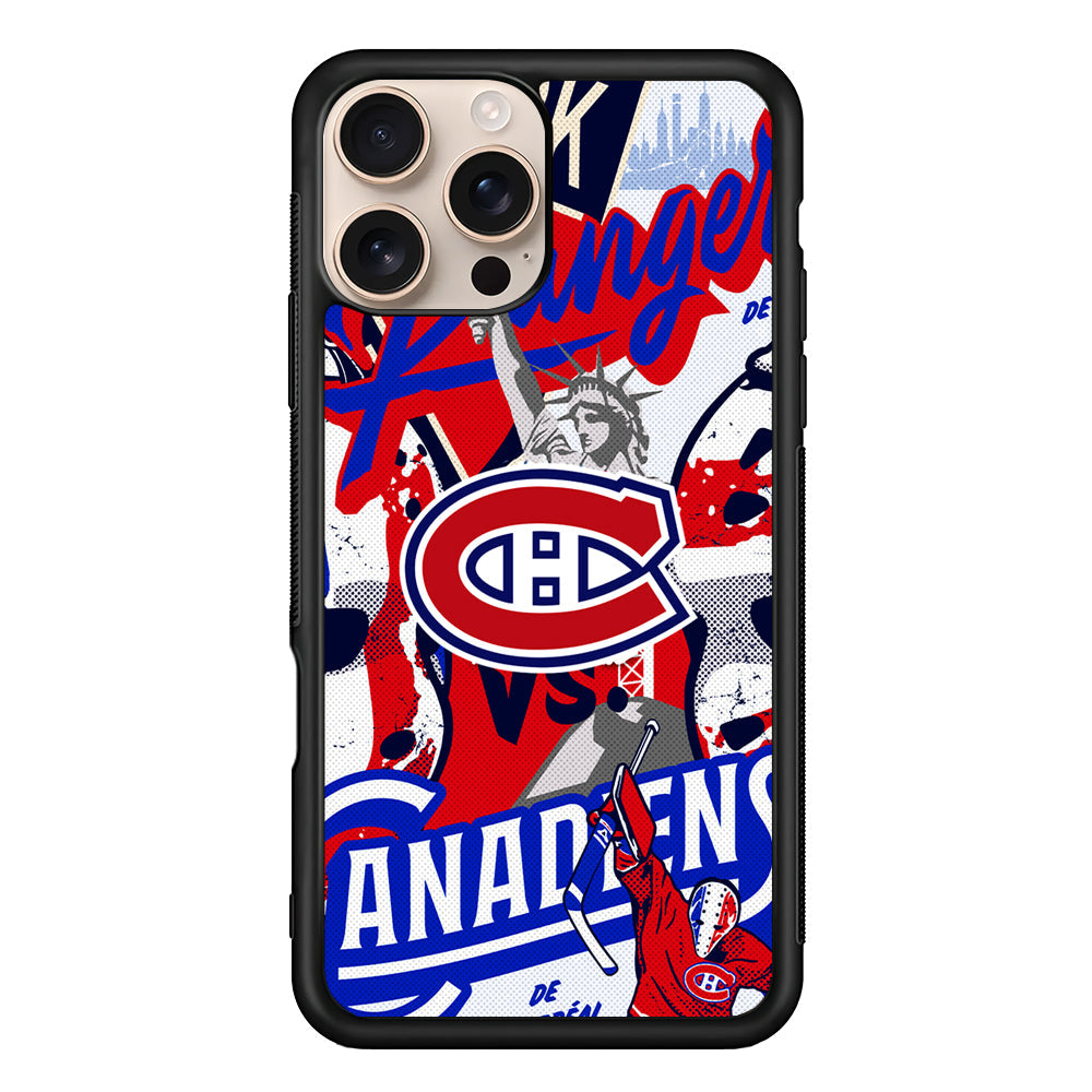 NHL Montreal Canadiens Rangers iPhone 16 Pro Max Case - iPhone 16 Pro Max