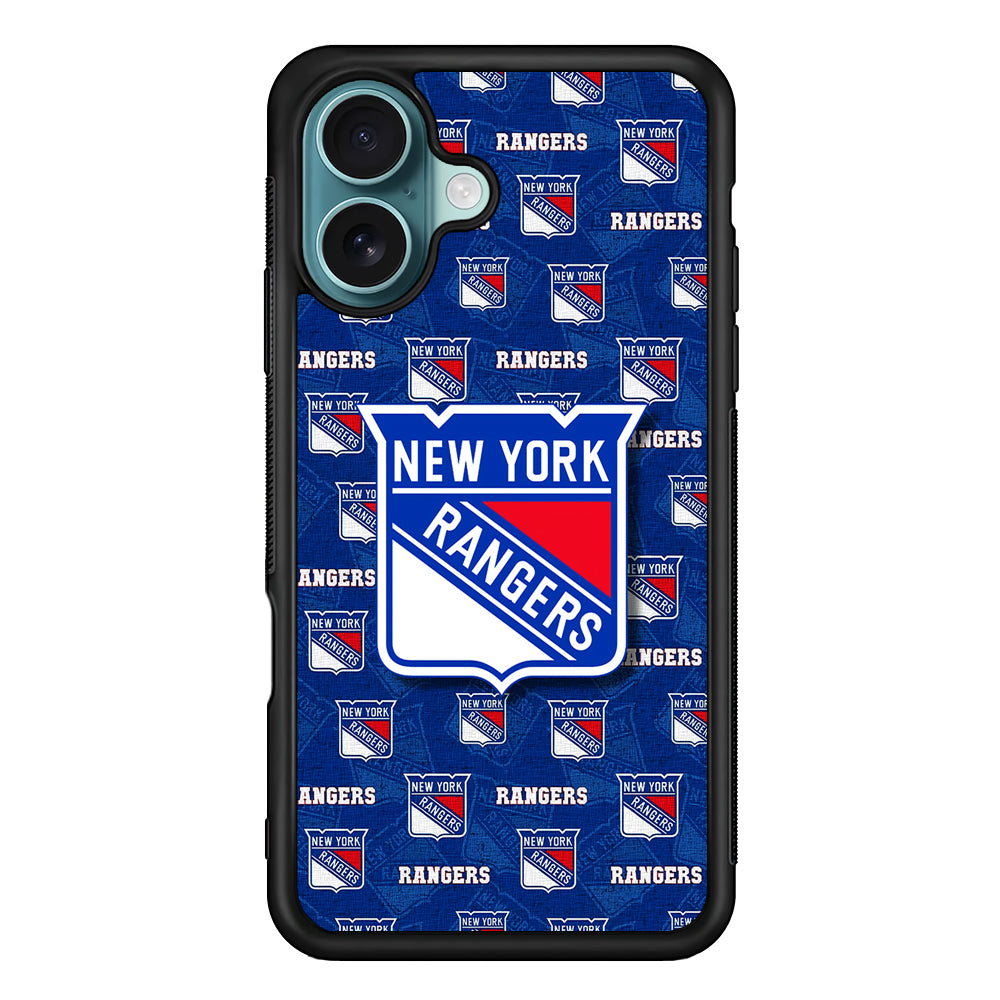NHL New York Rangers Pattern iPhone 16 Case - Xtracase