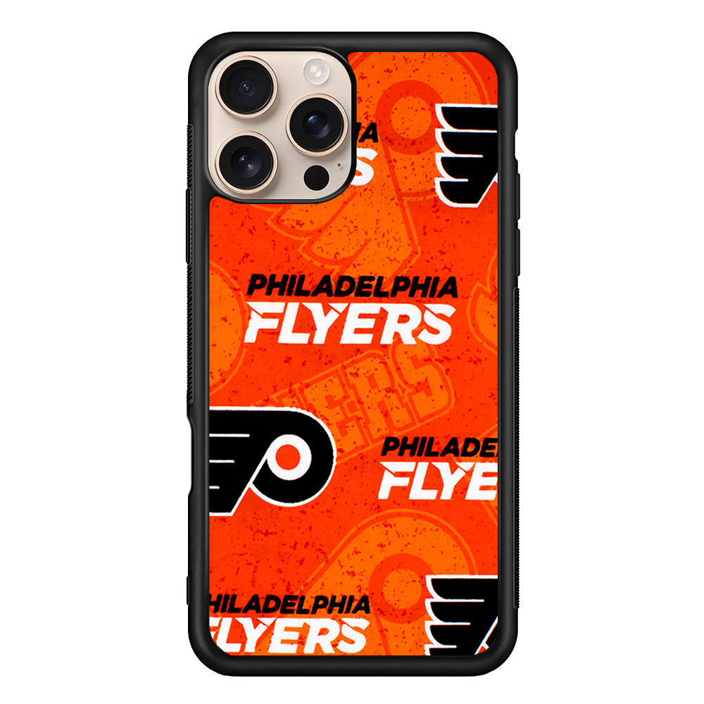 NHL Philadelphia Flyers Pattern iPhone 16 Pro Max Case - iPhone 16 Pro Max