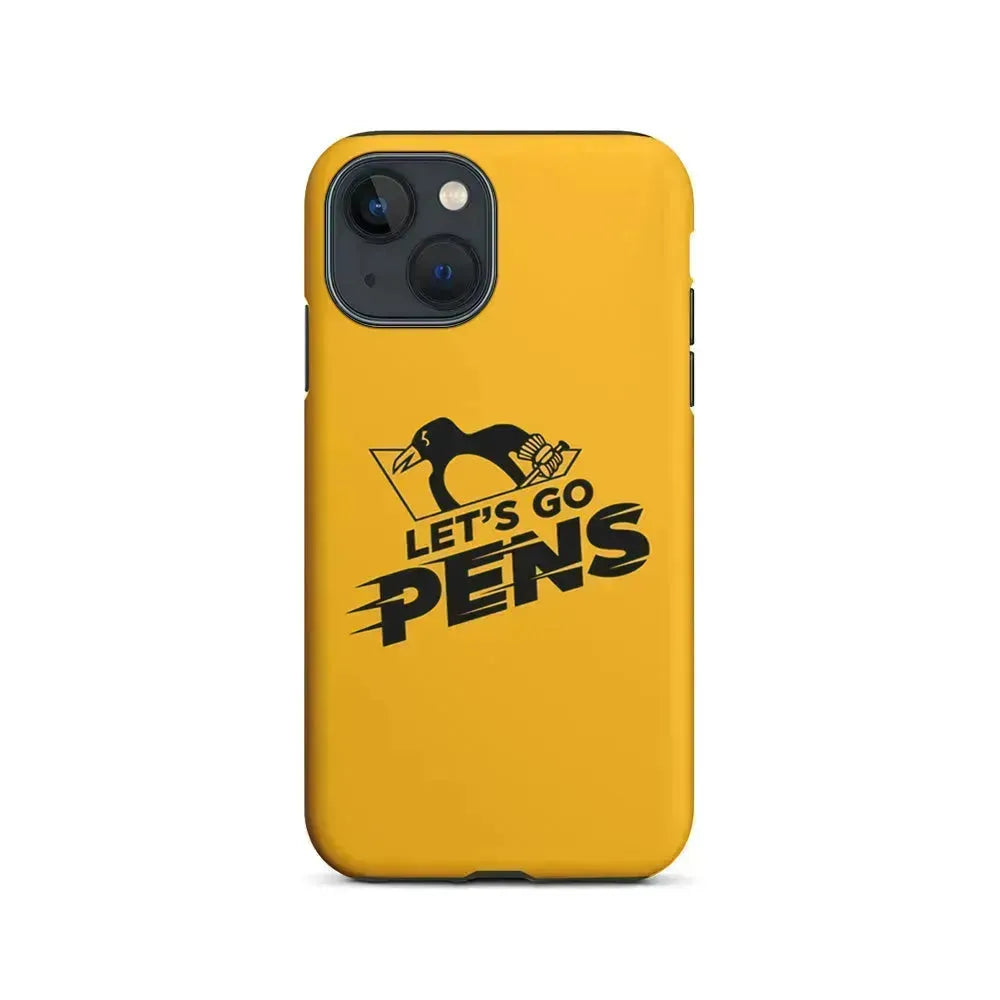 NHL Pittsburgh Penguins Let's Go iPhone 13 Mini Case-2 in 1 Tough Case-Xtracase