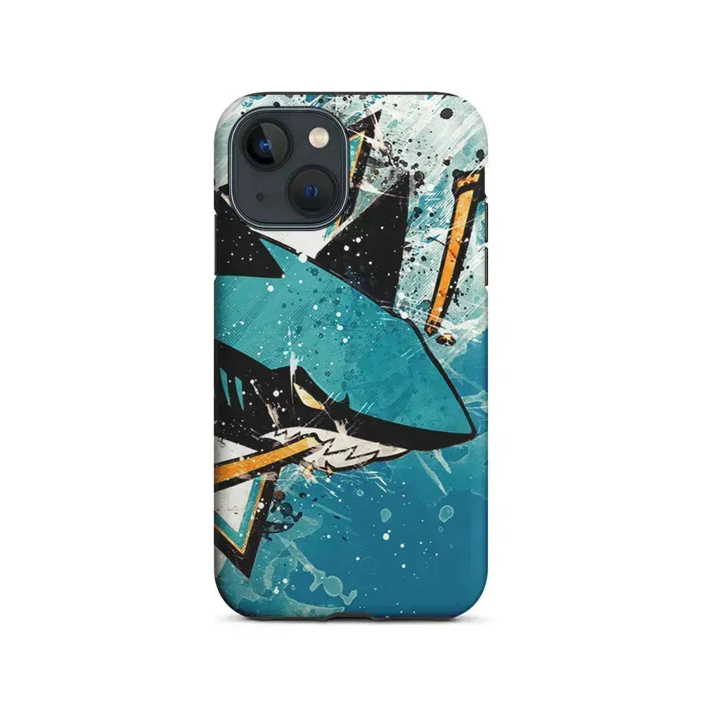 NHL San Jose Sharks Team iPhone 13 Mini Case-2 in 1 Tough Case-Xtracase