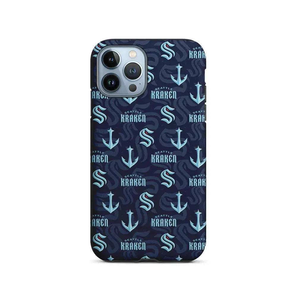 NHL Seattle Kraken Pattern iPhone 15 Pro Max Case-2 in 1 Tough Case-Xtracase
