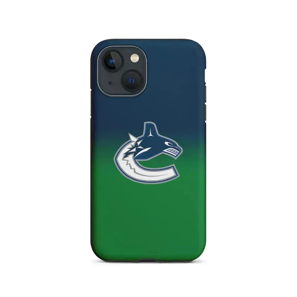 NHL Vancouver Canucks Gradation iPhone 13 Mini Case-2 in 1 Tough Case-Xtracase