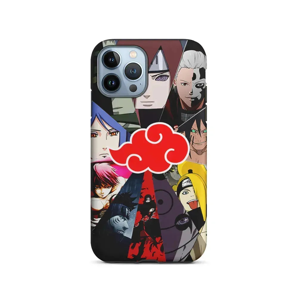Naruto Akatsuki Clan Member iPhone 15 Pro Max Case-2 in 1 Tough Case-Xtracase