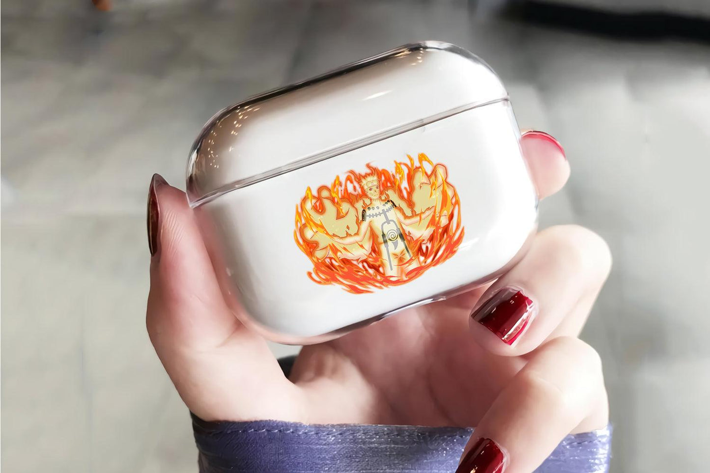 Naruto Kyuubi Chakra Mode Apple Airpod Pro 2 Clear Case-Xtracase