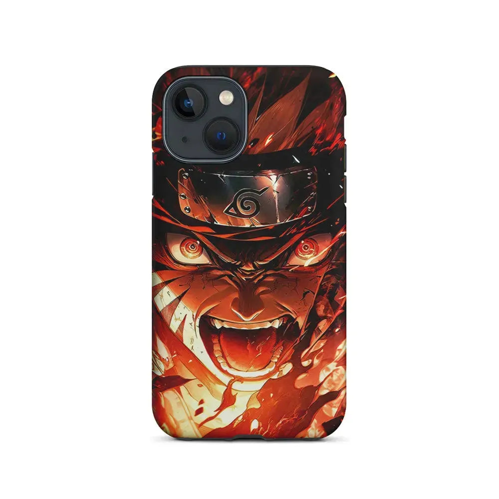 Naruto Uzumaki Goes Berserk iPhone 13 Mini Case-2 in 1 Tough Case-Xtracase