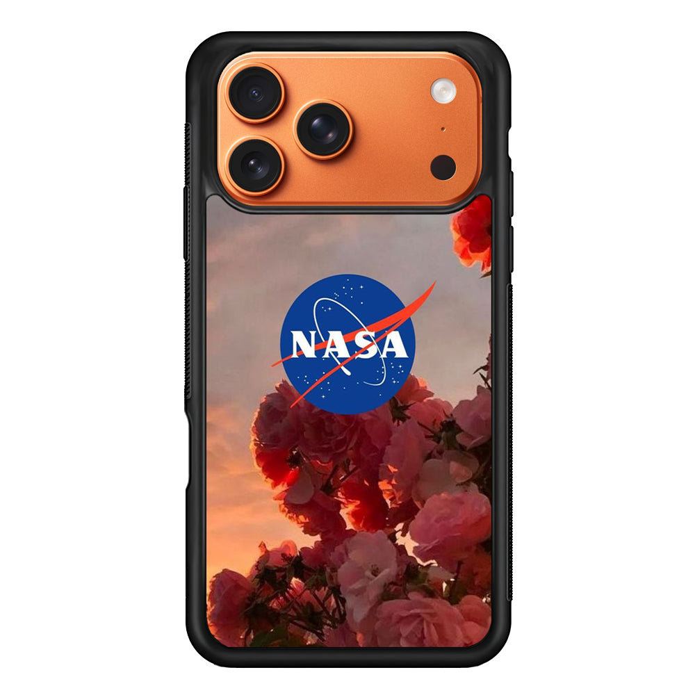 Nasa Logo Pink Flowers iPhone 17 Pro Max Case