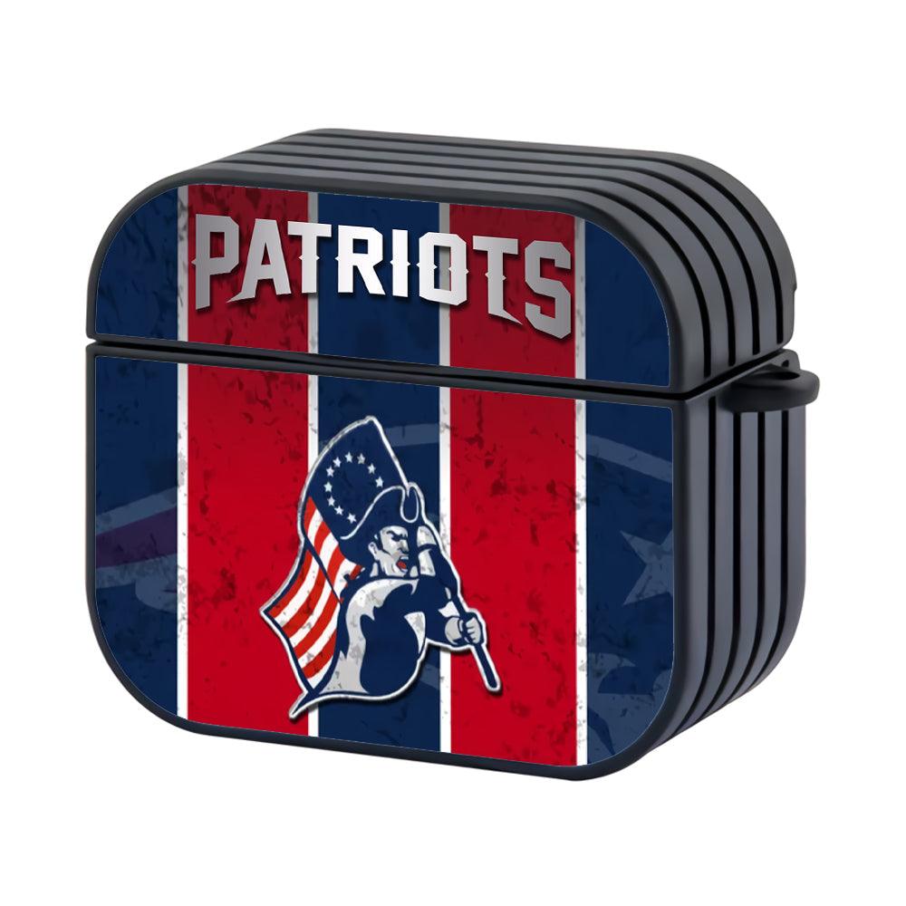 New England Patriots NFL Vintage Vector Art Apple Airpods 3 Case-Xtracase