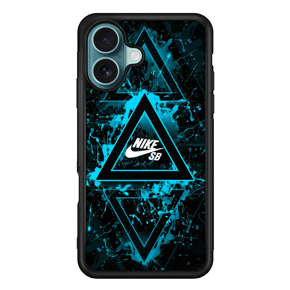 Nike Blue Paint Triangle iPhone 16 Case - Xtracase