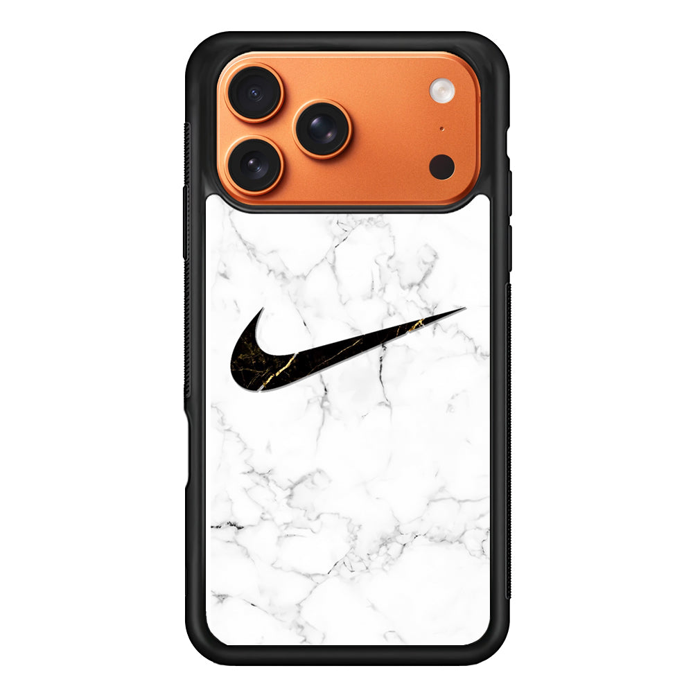 Nike Gold Line in Marble iPhone 17 Pro Max Case