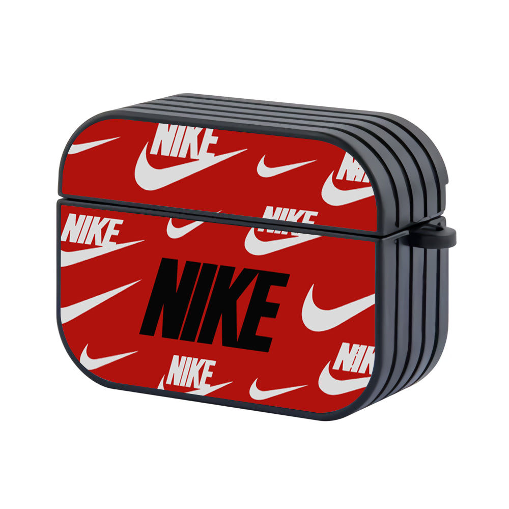 Nike Irregular Logo on Red Apple Airpods Pro Case - Xtracase