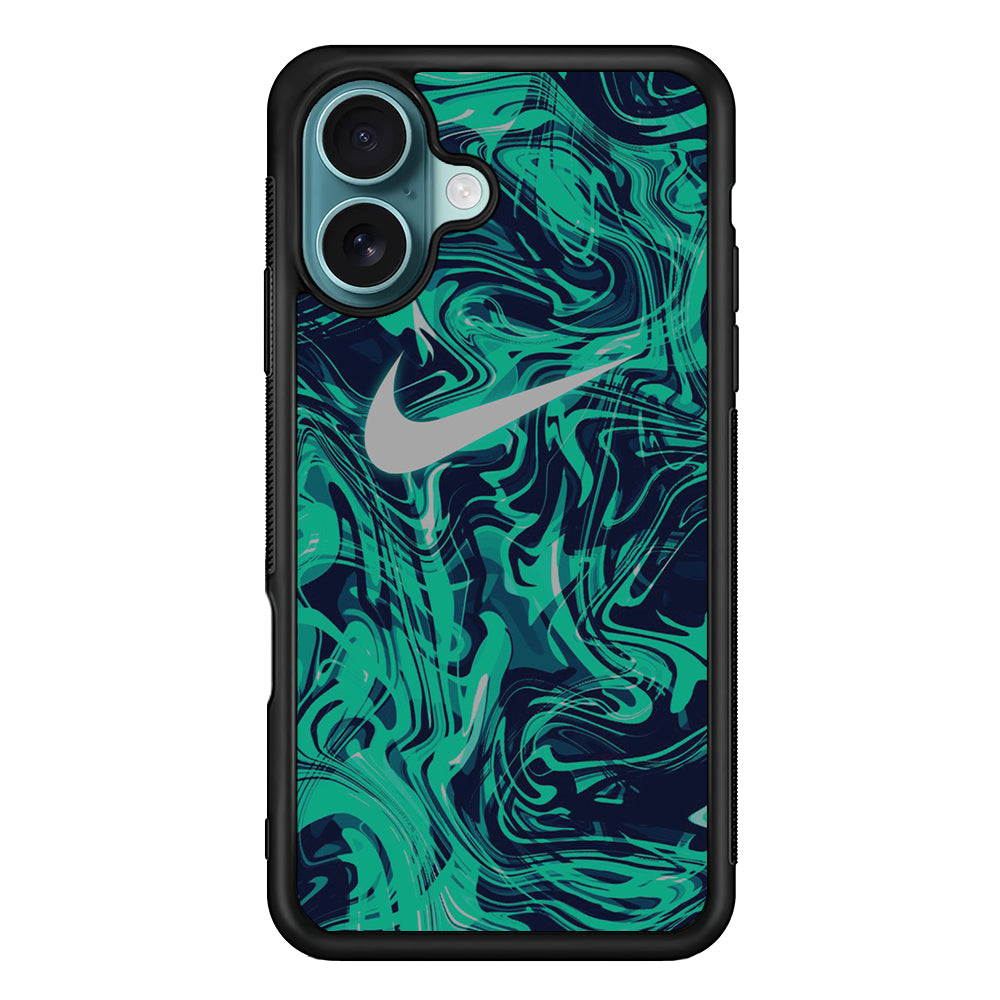 Nike Logo Tosca Marble iPhone 16 Case - Xtracase
